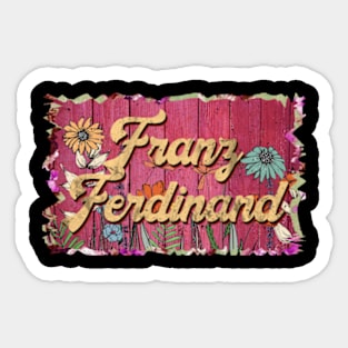 Classic Ferdinand Personalized Flowers Proud Name Sticker